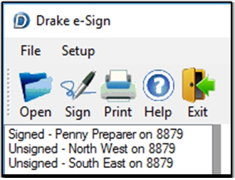 Image showing e-sign document list.